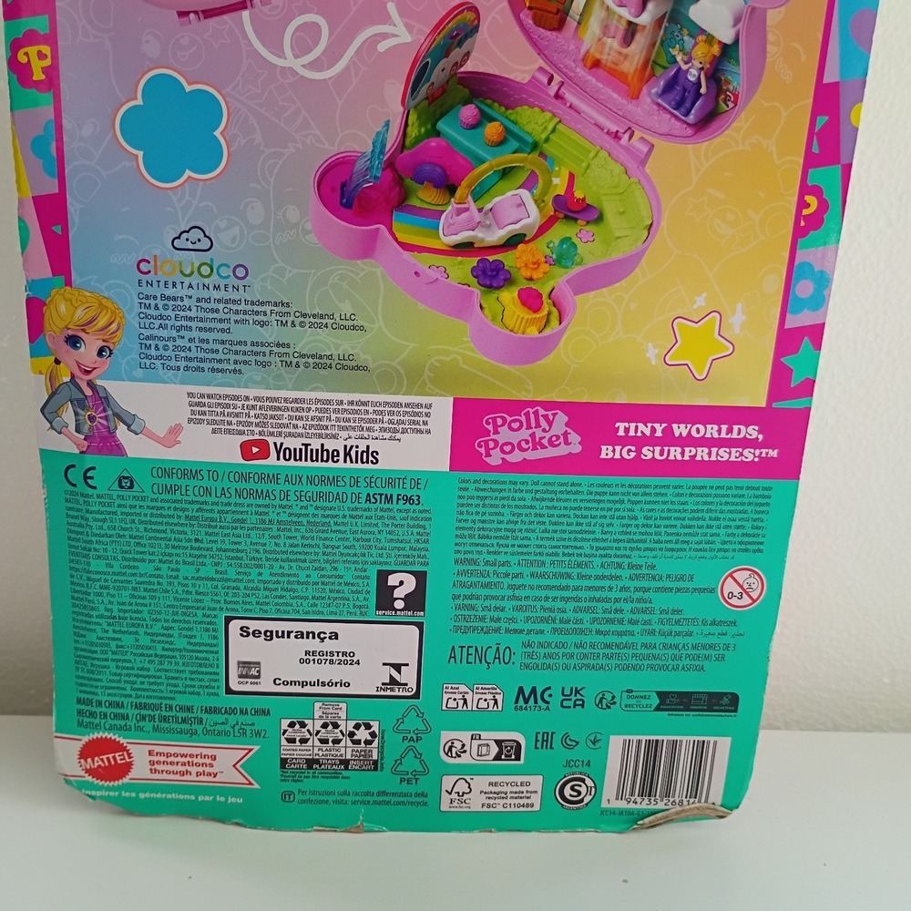Polly Pocket Care Bears Compact Playset with Dolls, Car & Accessories NIP - Picture 5 of 7